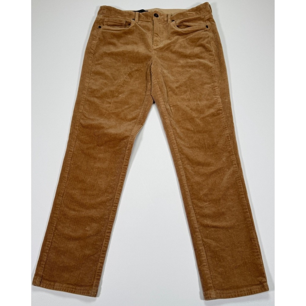 Brooks Brothers Corduroy Pants Womens Size 6 32x28 Tan Stretch Straight Leg